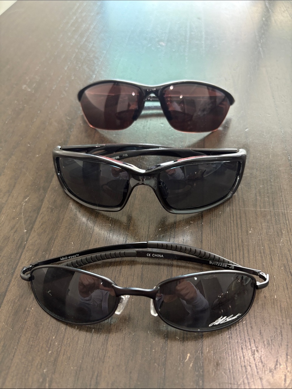 Native Men's Sunglasses Trio — Black Frames with Dark Lenses